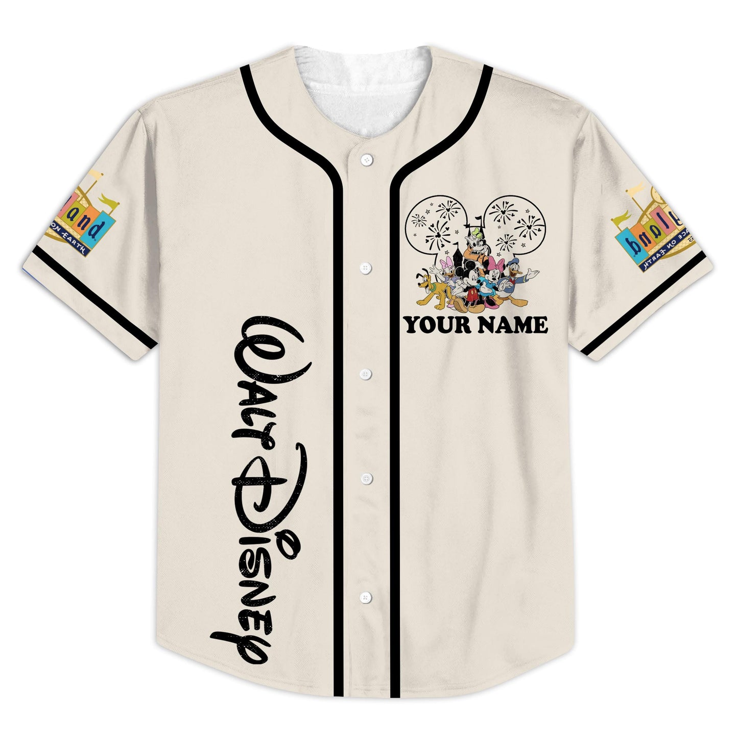 Custom Mickey and Friends Baseball Jersey