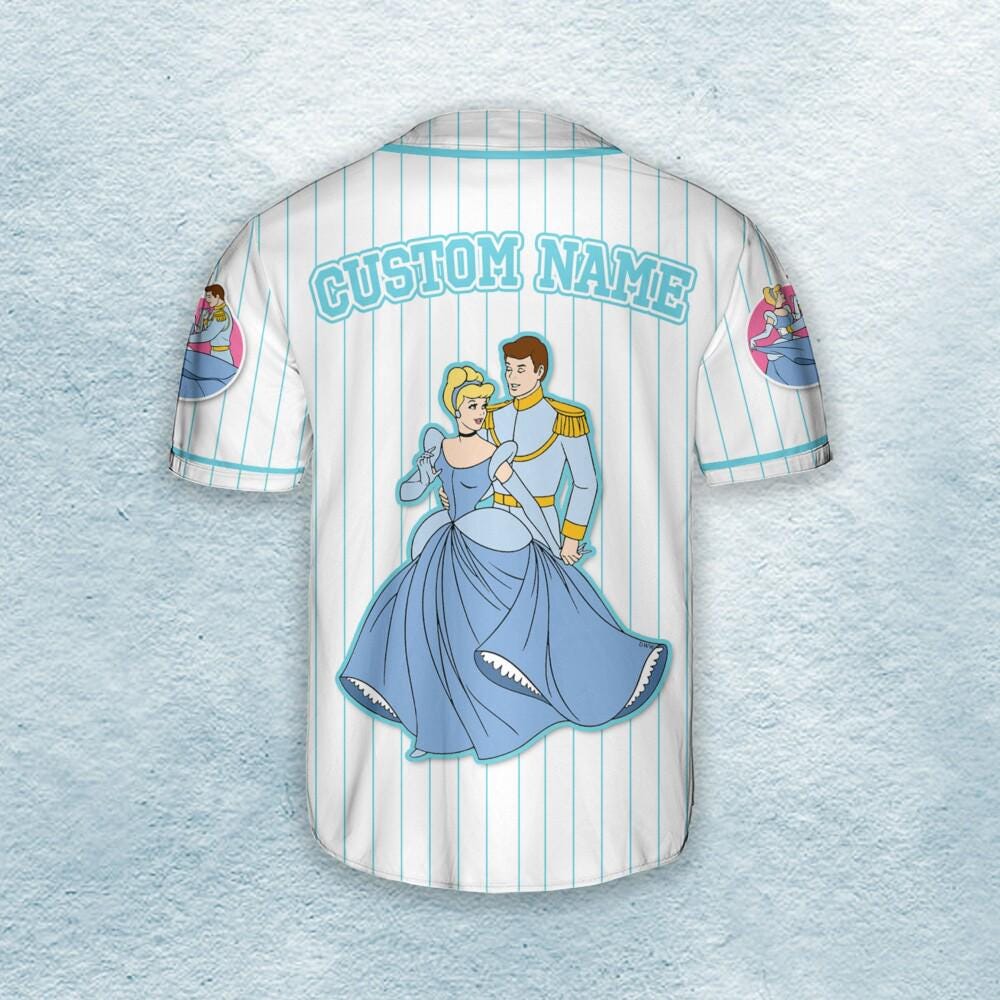 Custom Cinderella And Prince Charming Couple Baseball Jersey for Kids, Youth, Adult (Copy)