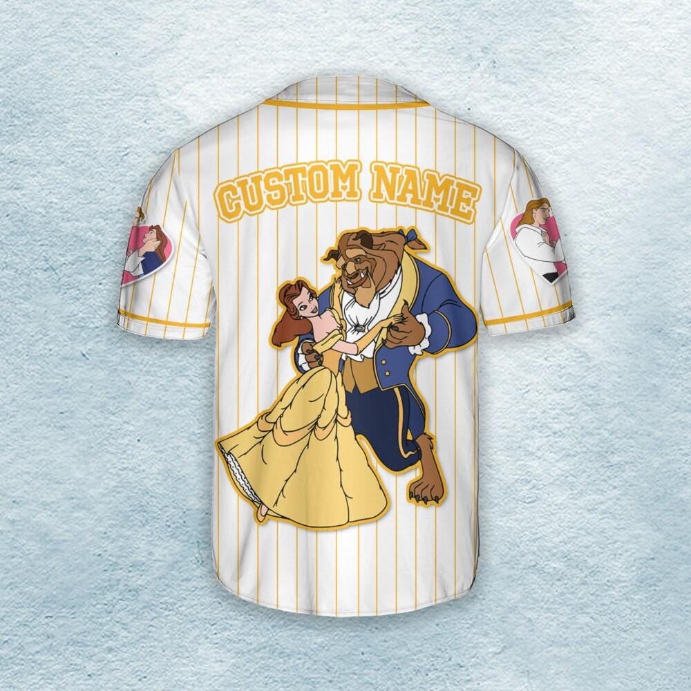 Custom Belle & The Beast Couple Baseball Jersey for Kids, Youth, Adult (Copy)