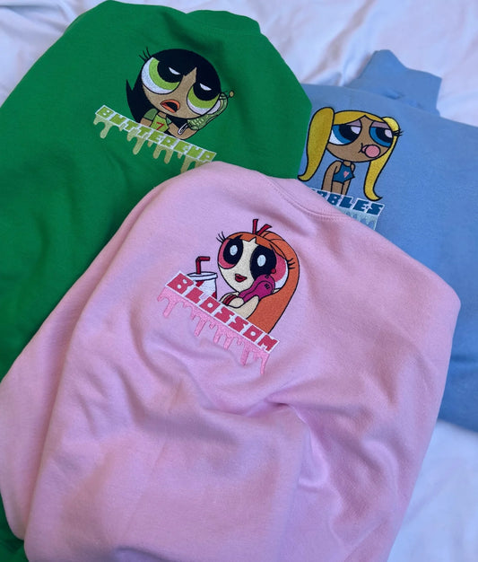 The Powerpuff Girls Embroidered Sweatshirt