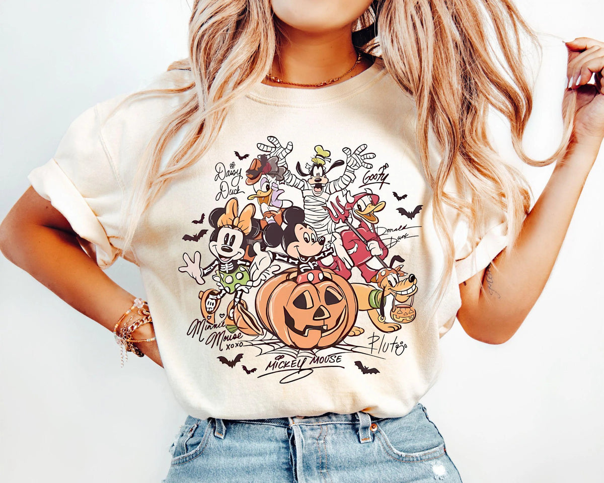 Retro Mickey and Friends Halloween Shirt