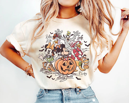 Retro Mickey and Friends Halloween Shirt