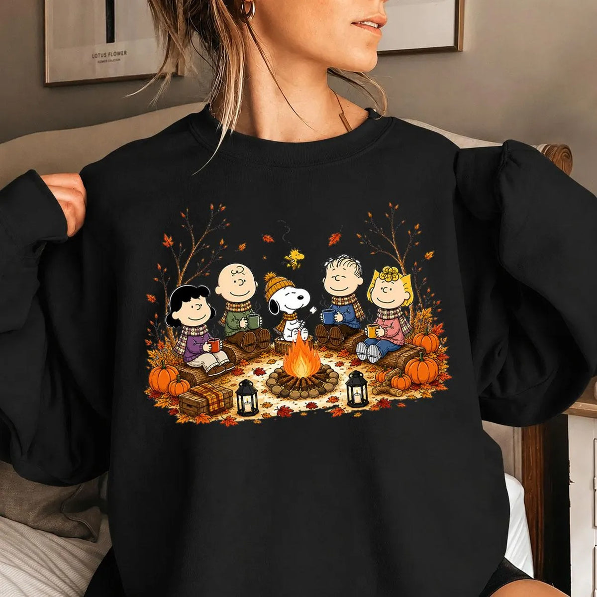 Fall Cartoon Dog Friends Sweatshirt