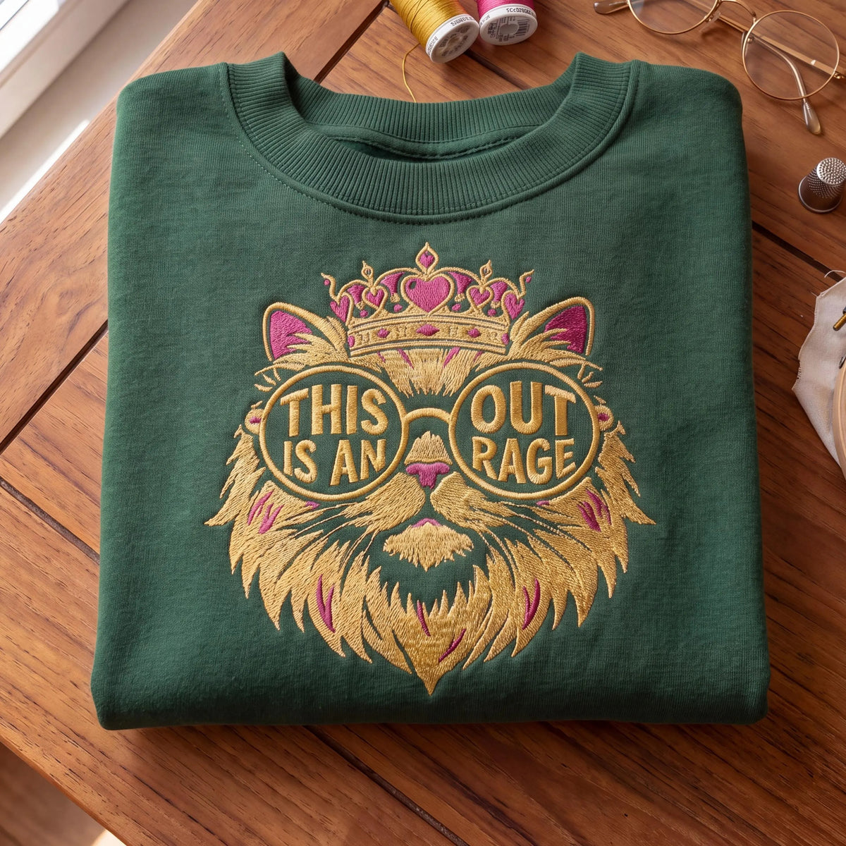This Is An Outrage Embroidered Shirt