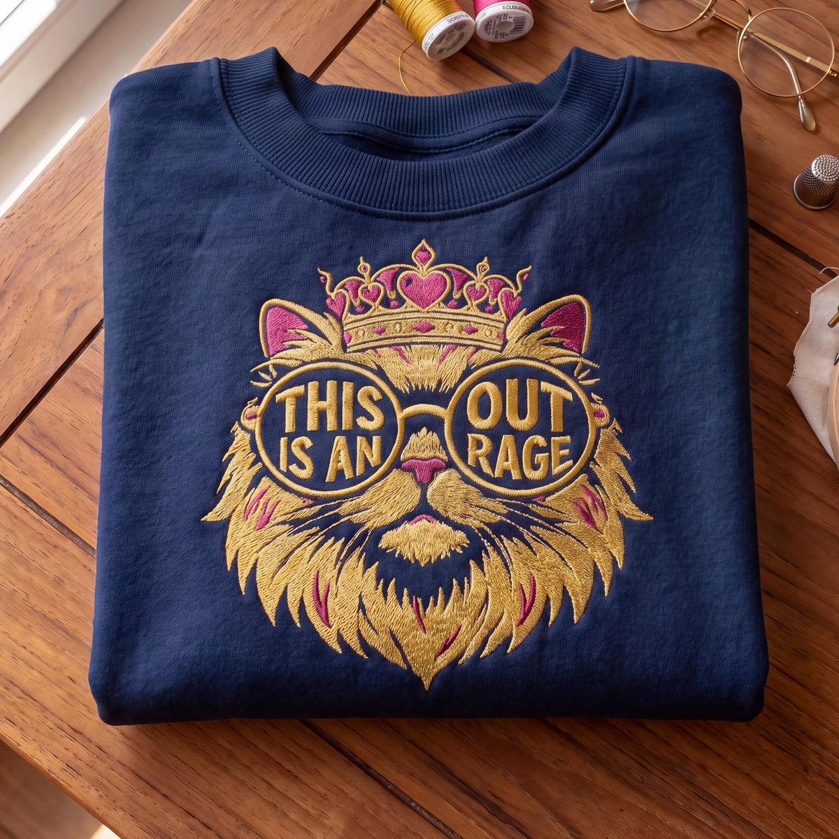 This Is An Outrage Embroidered Shirt