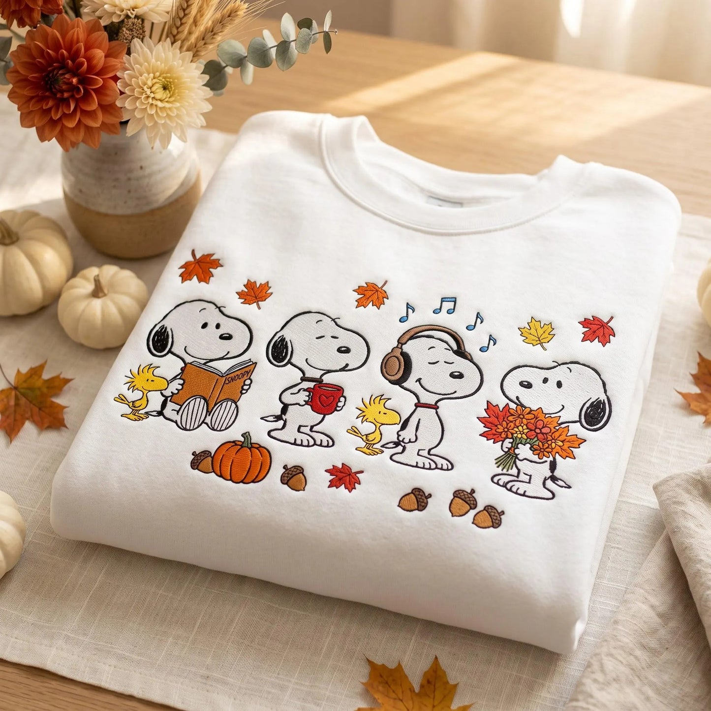 Dog Fall Embroidered Sweatshirt