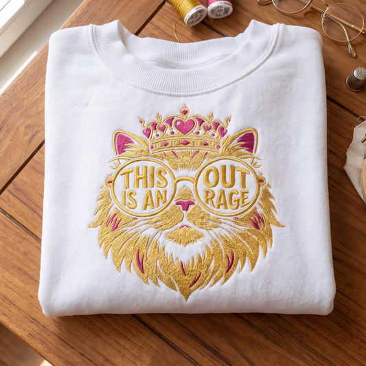 This Is An Outrage Embroidered Shirt