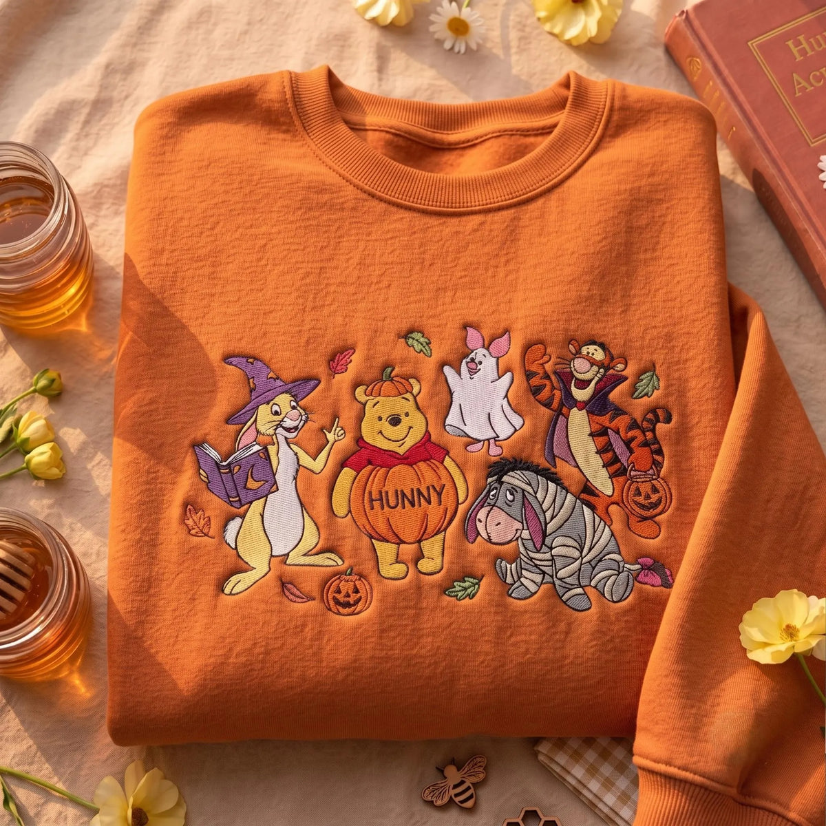 Winnie The Pooh and Friends Fall Embroidered Sweatshirt