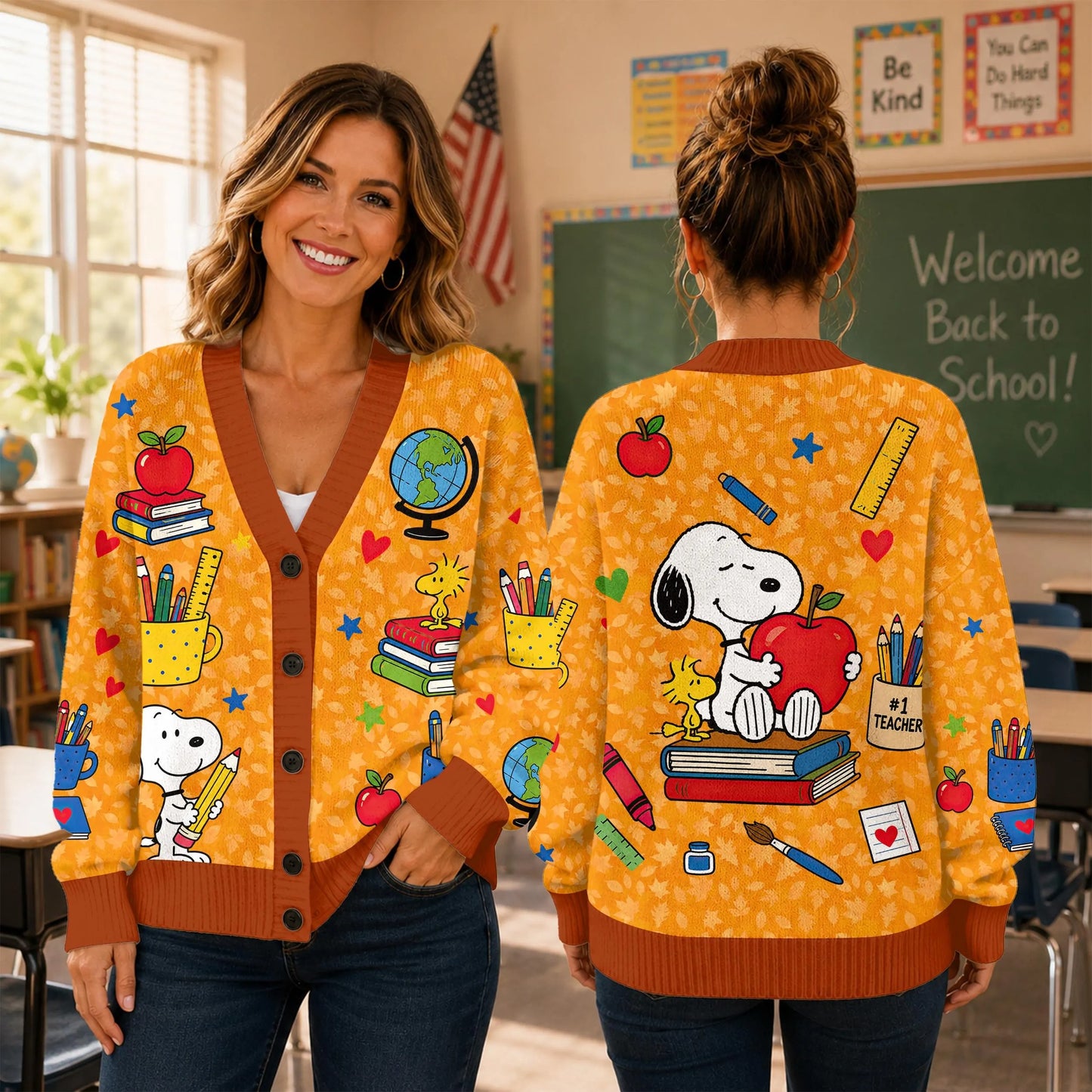 Personalized Teacher Cardigan Sweater