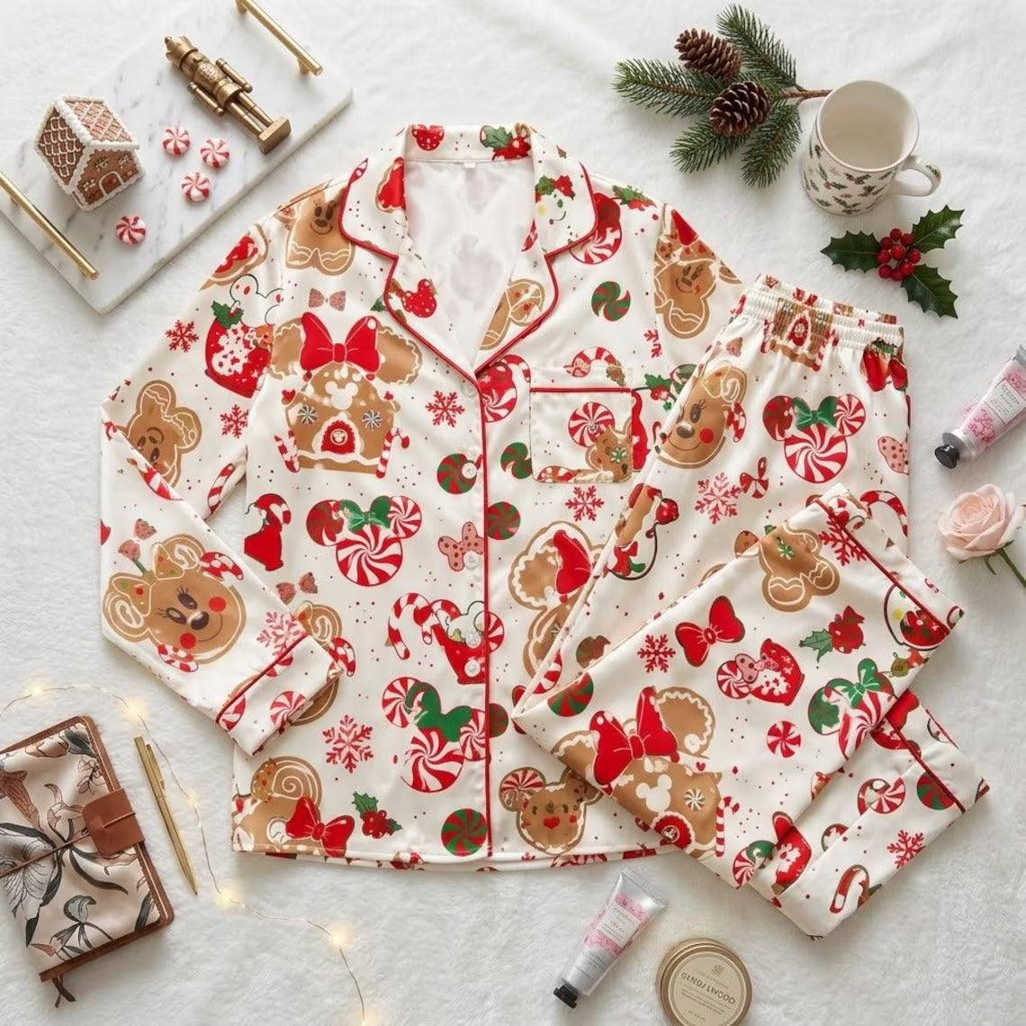 Mickey Minnie Gingerbread Pajamas