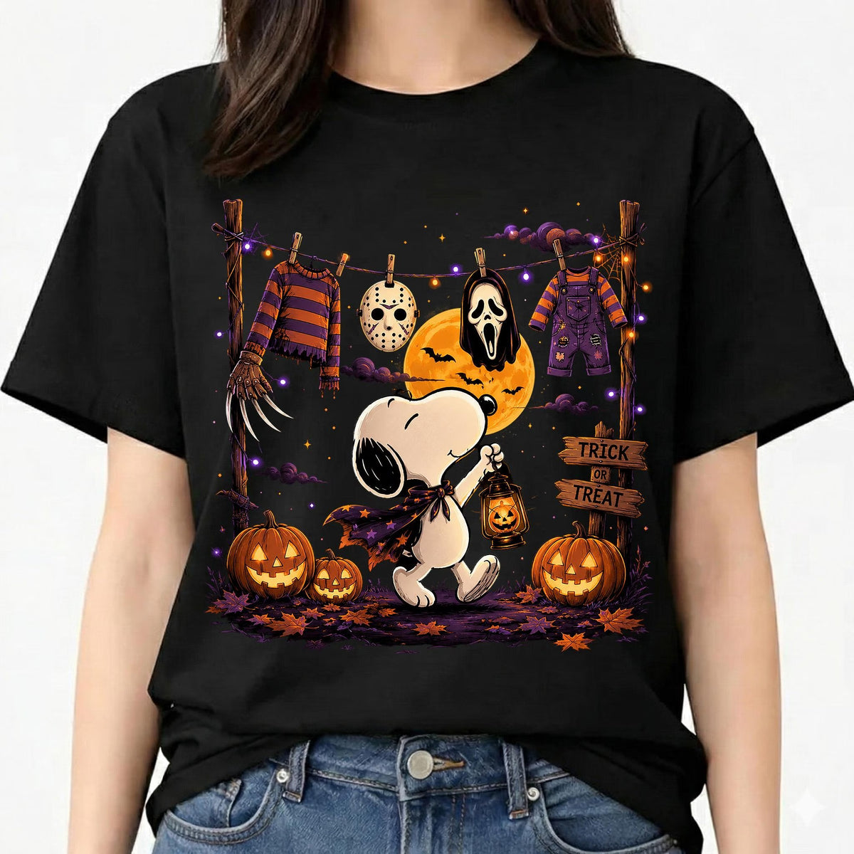 Trick or Treat Dog Horror Movie Shirt