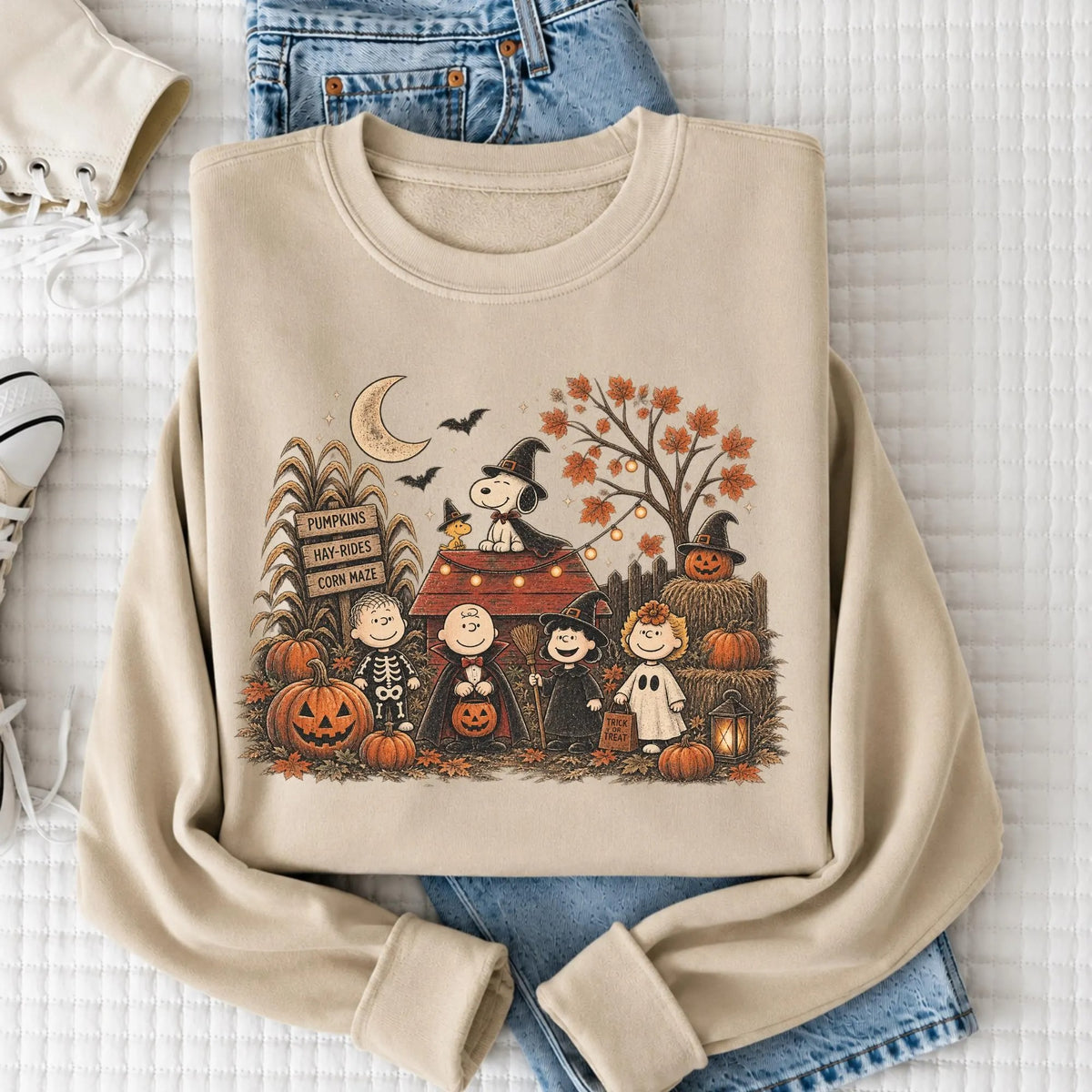 Vintage Halloween Cartoon Friends Shirt