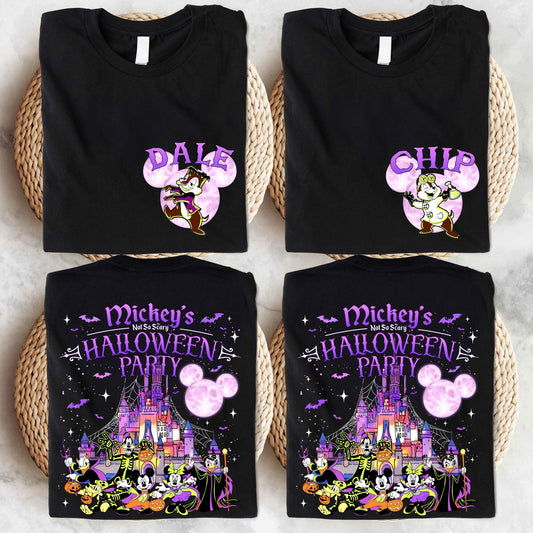 Custom Character Disney Not So Scary Neon Halloween Shirt