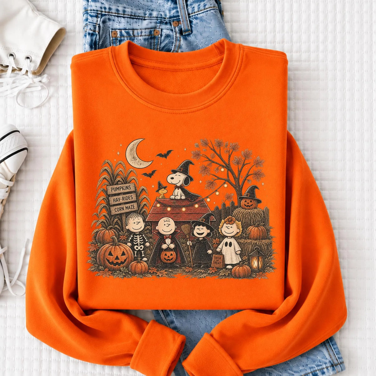 Vintage Halloween Cartoon Friends Shirt