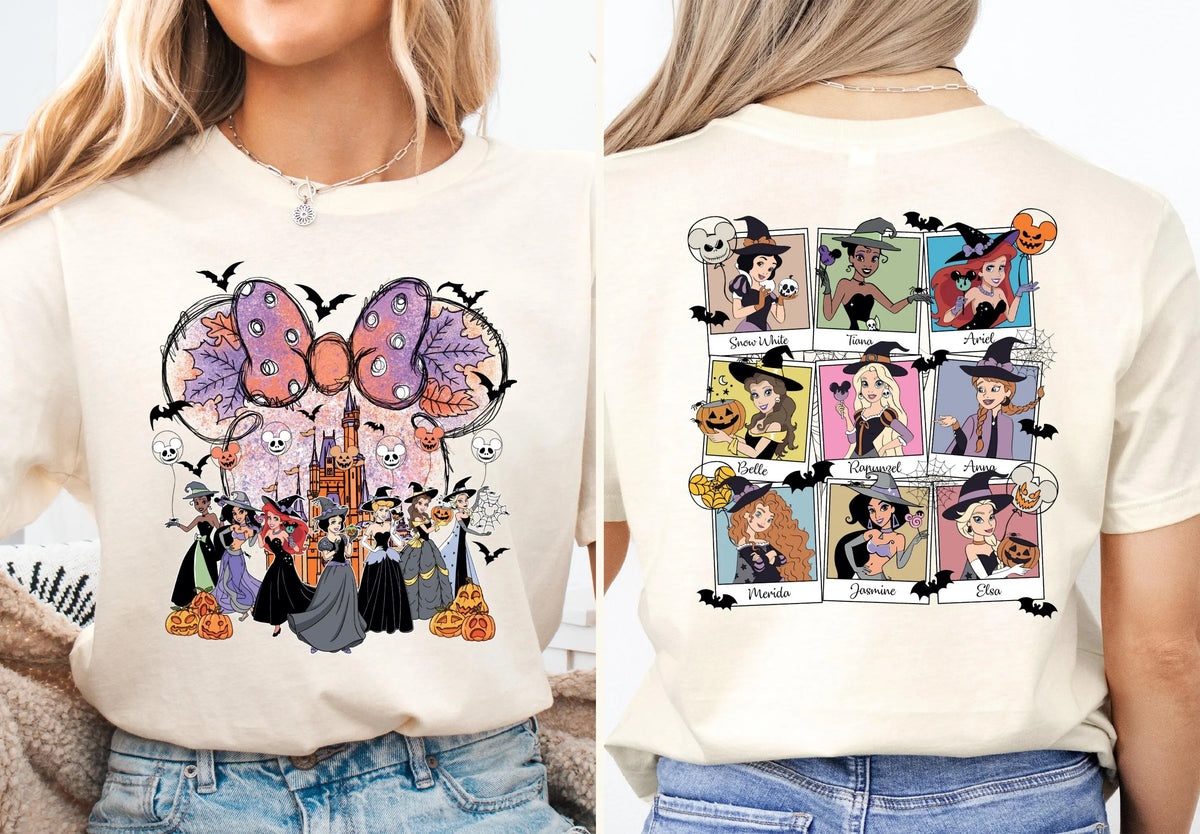 2-side Disney Princess  Halloween Shirt