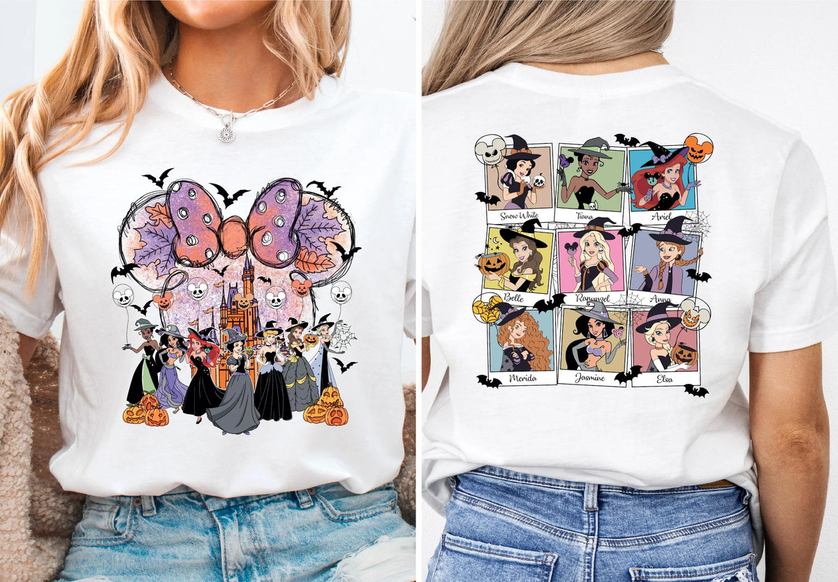 2-side Disney Princess  Halloween Shirt