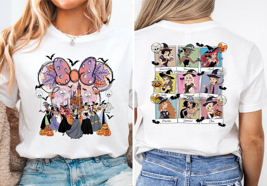 2-side Disney Princess  Halloween Shirt