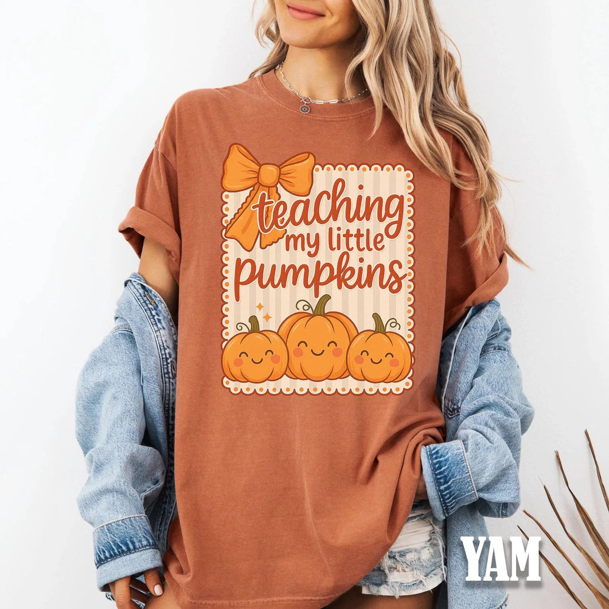 Teacher My Little Pumpkins Comfort color T-Shirt