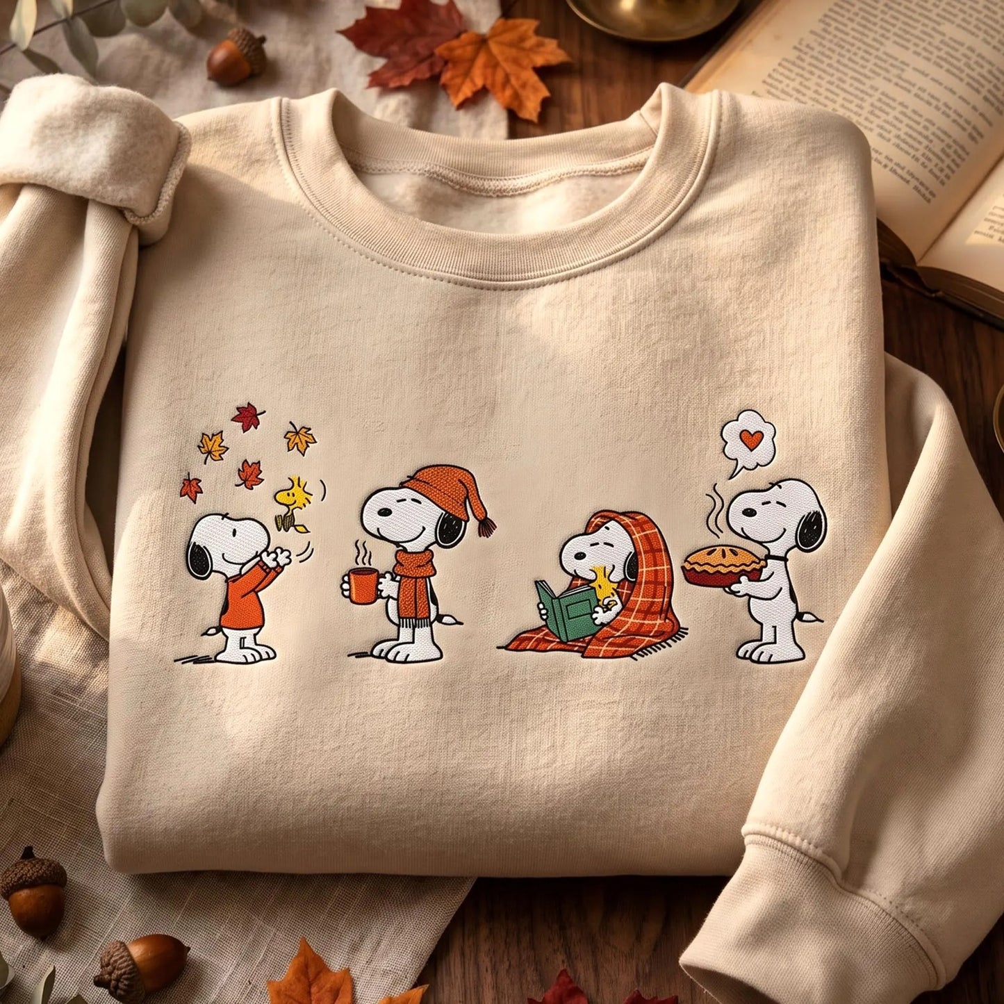 Cute Dog Embroidered Sweatshirt