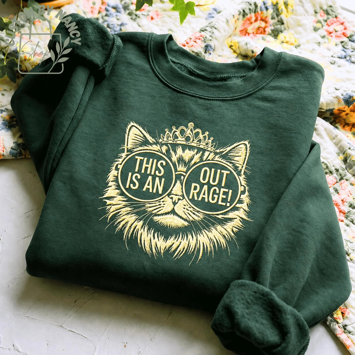This Is An Outrage Embroidered Shirt