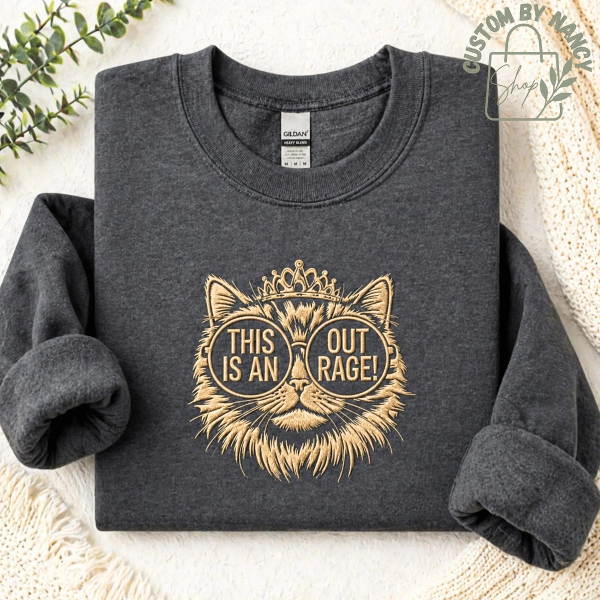 This Is An Outrage Embroidered Shirt