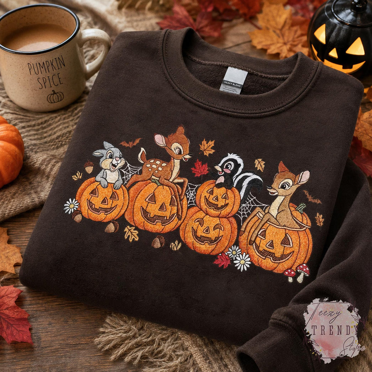 Bambi Halloween Embroidered Sweatshirt