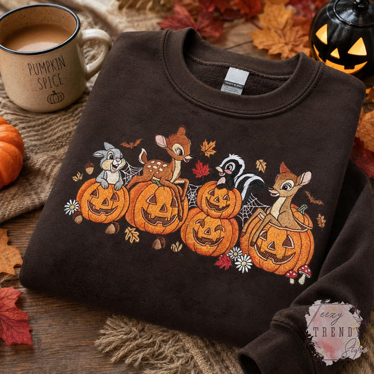 Bambi Halloween Embroidered Sweatshirt