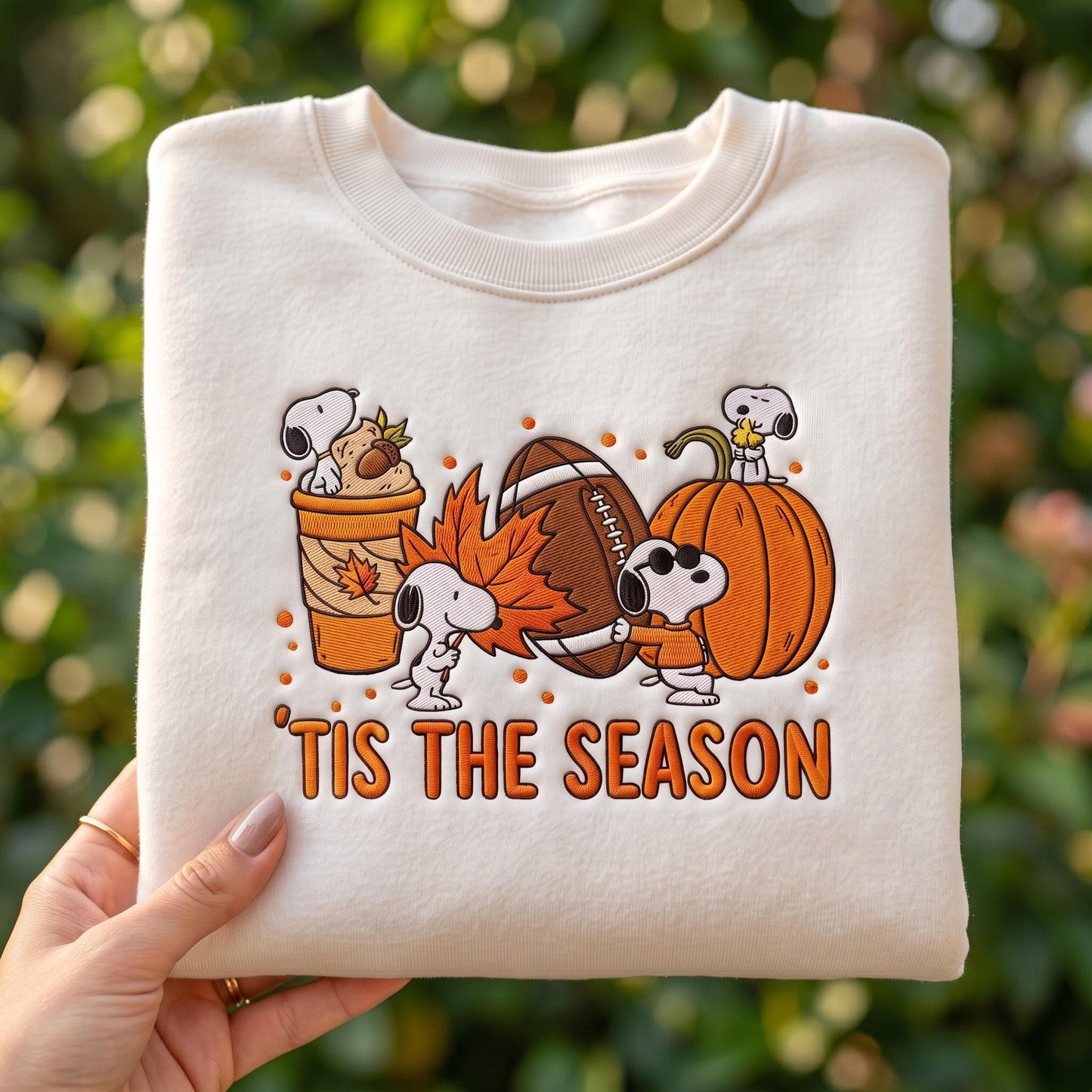 Tis The Season Dog Embroidered Sweatshirt