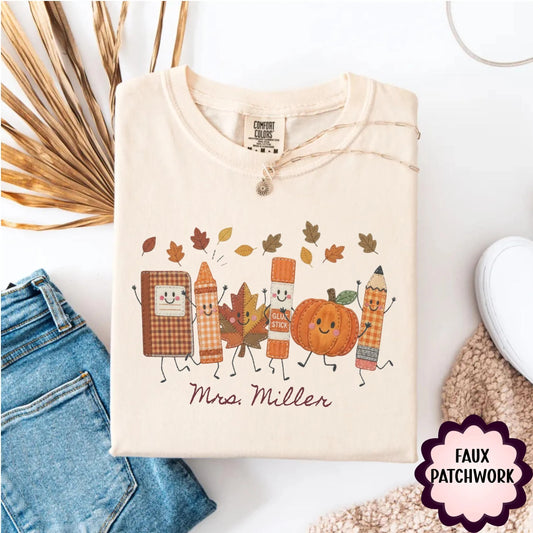 Custom Name Teacher Halloween Comfort color T-Shirt