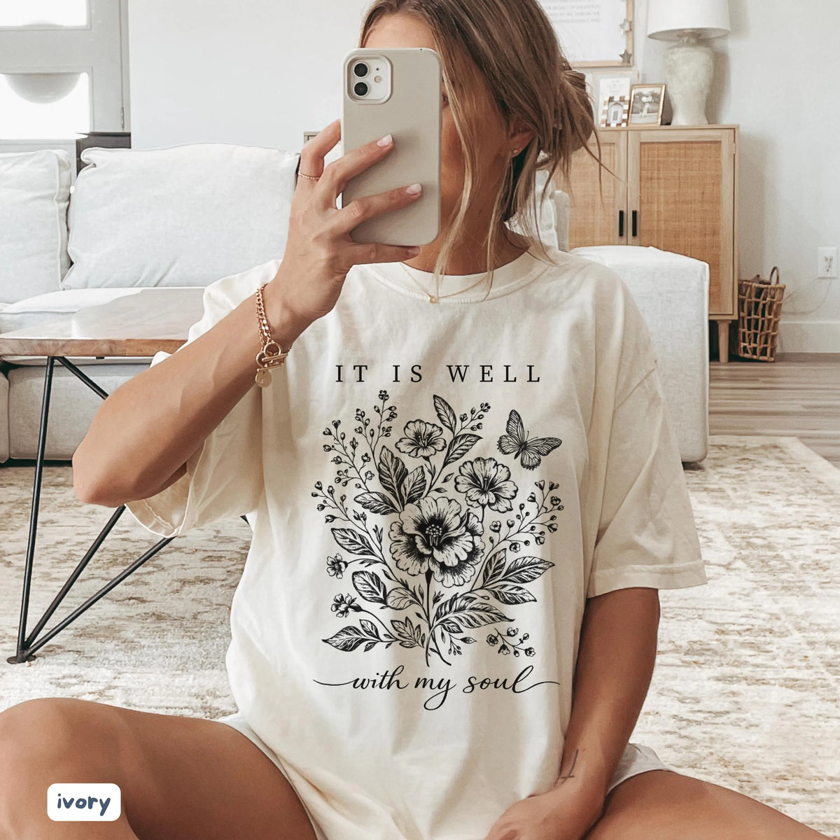 It Is Well With My Soul Floral Shirt