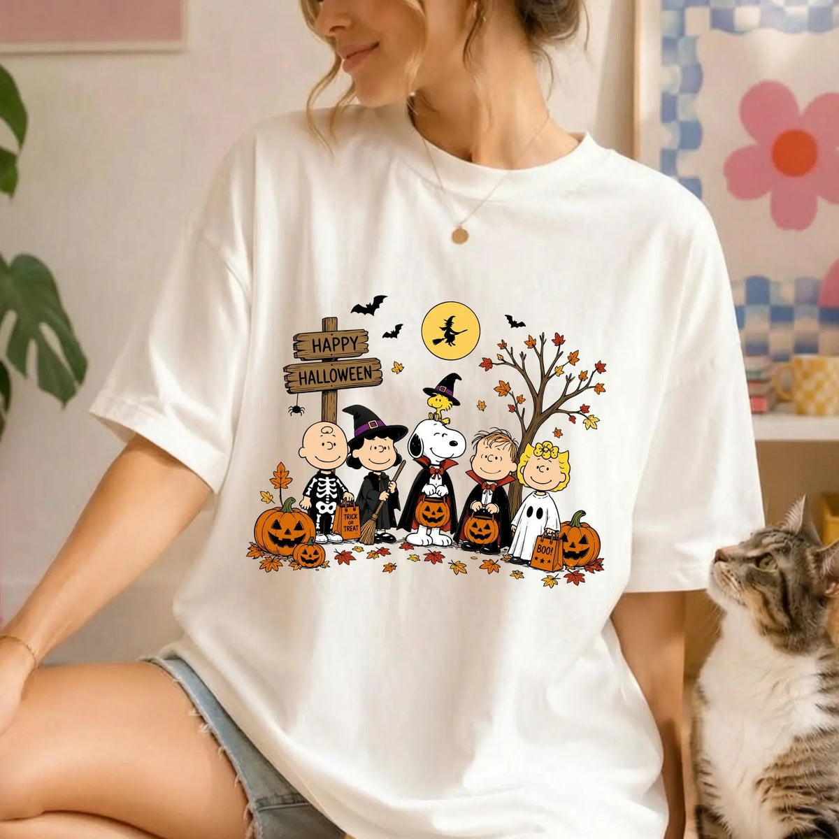 Vintage Dog Halloween Fall Shirt