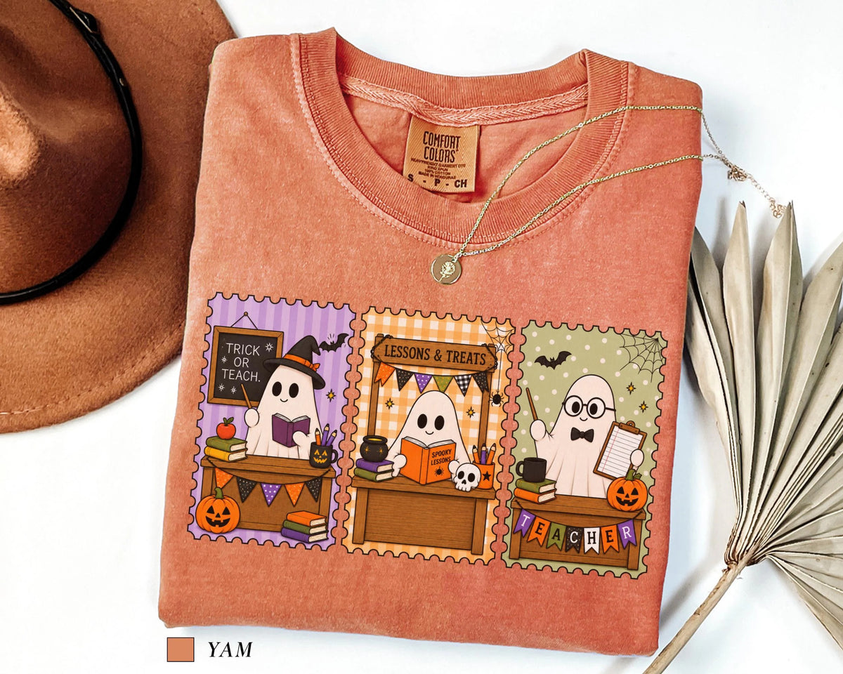 Funny Halloween Teacher Comfort color T-Shirt