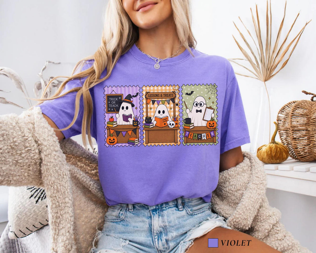 Funny Halloween Teacher Comfort color T-Shirt