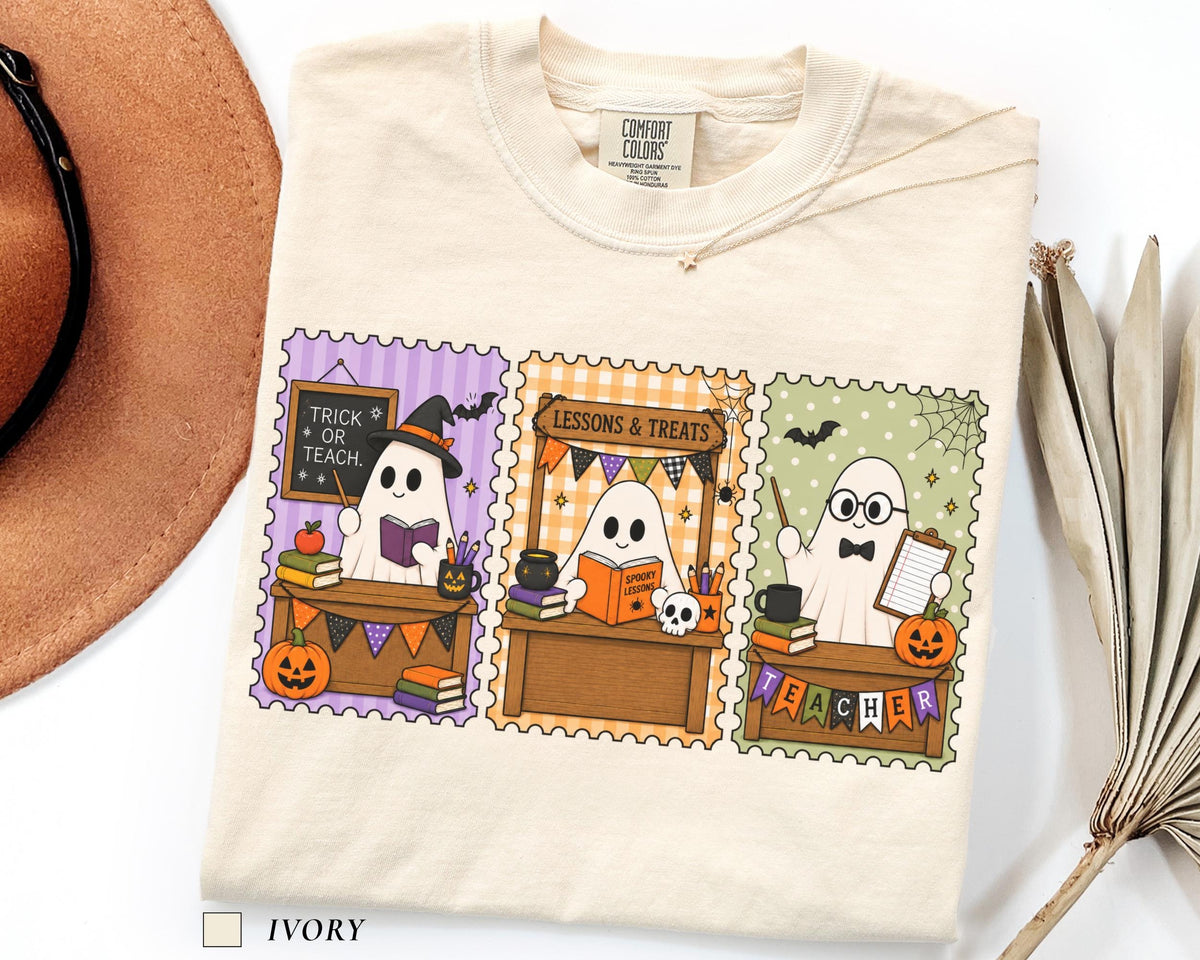 Funny Halloween Teacher Comfort color T-Shirt