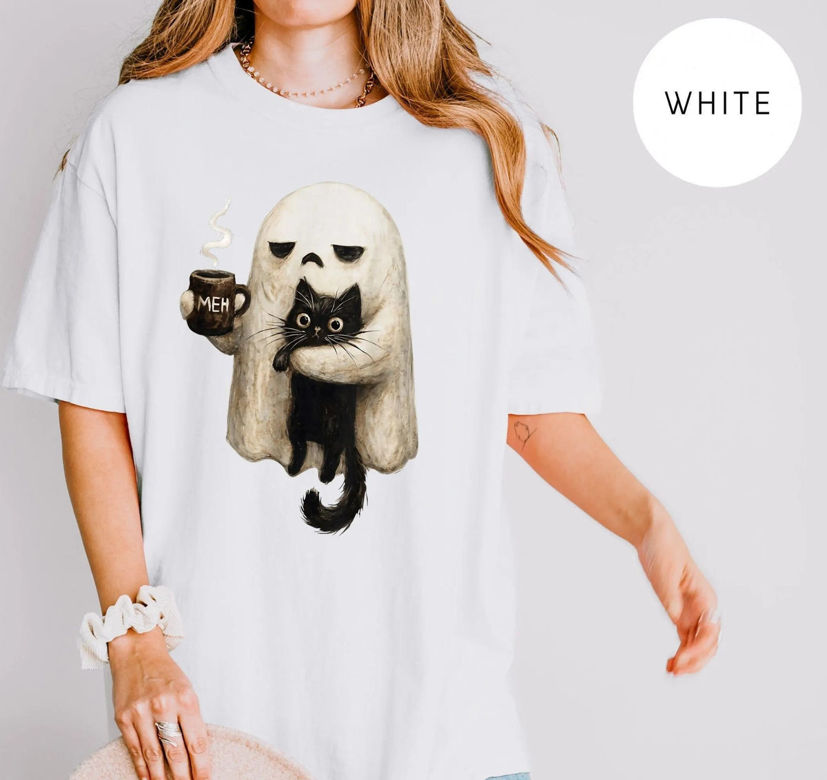 Spooky Black Cat Funny Halloween Shirt