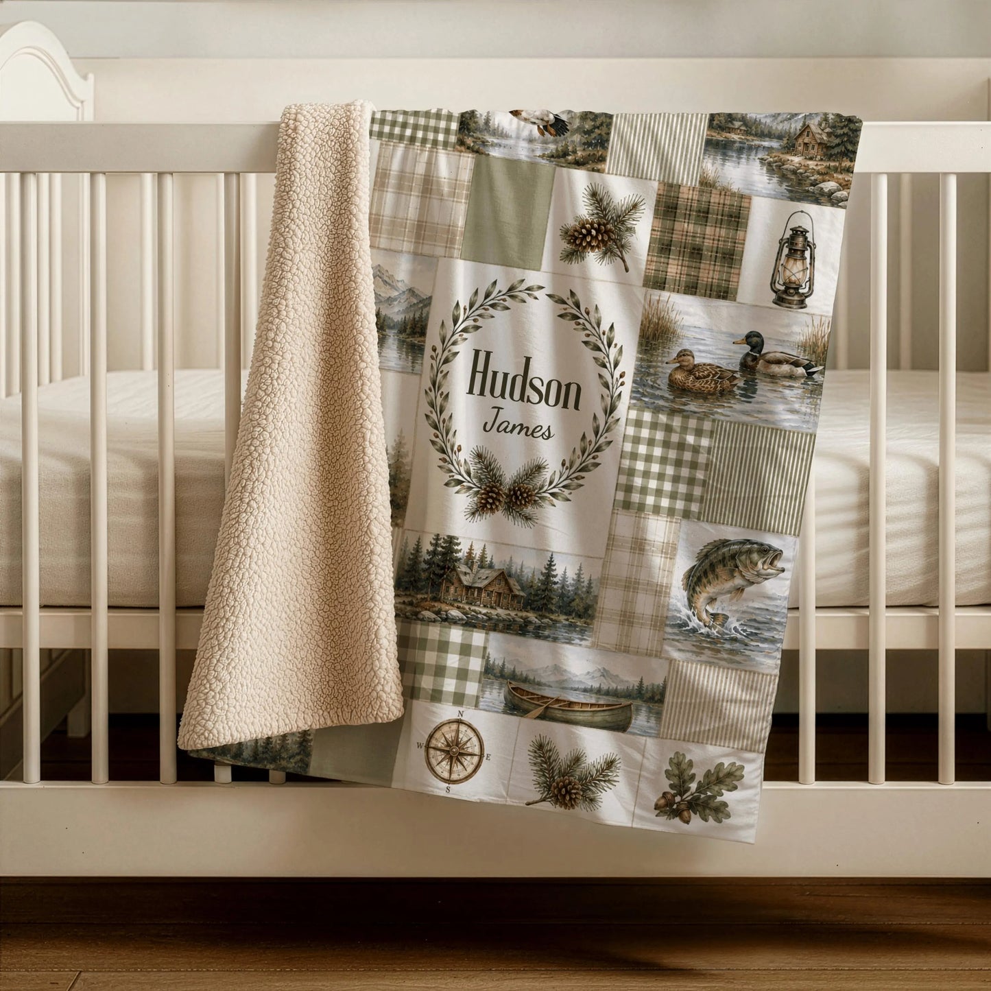 Personalized Deer Hunting & Black Lab Blanket DH1000