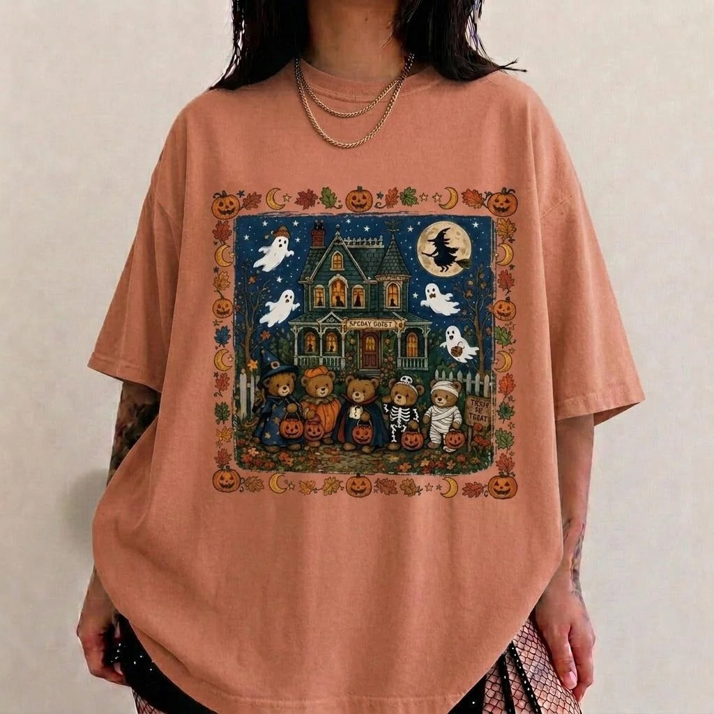 Vintage Spooky Bears Halloween Shirt