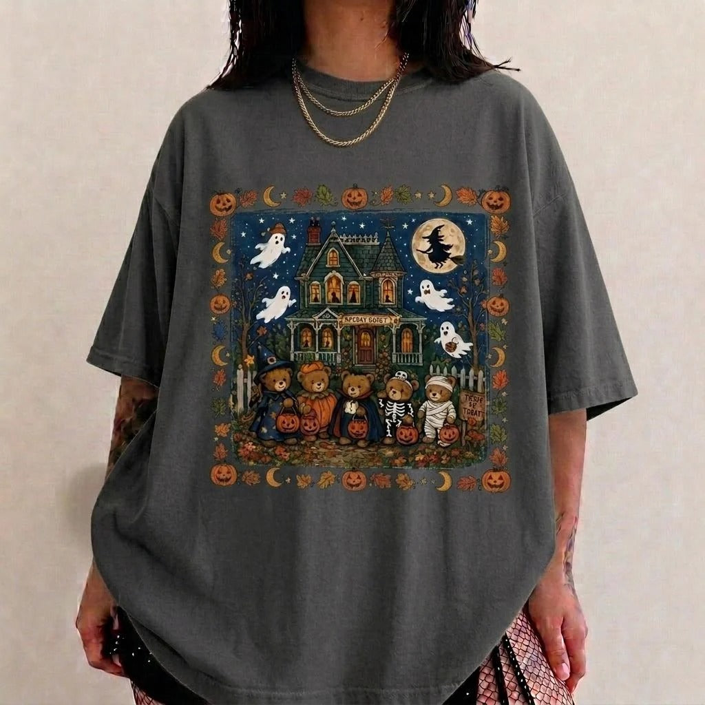Vintage Spooky Bears Halloween Shirt