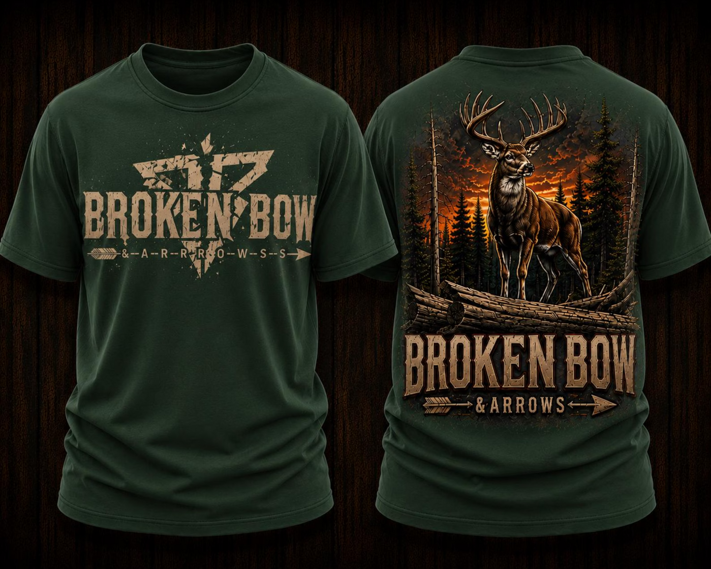 Sunset Buck Hunting Outdoor Cotton Shirt TH3000