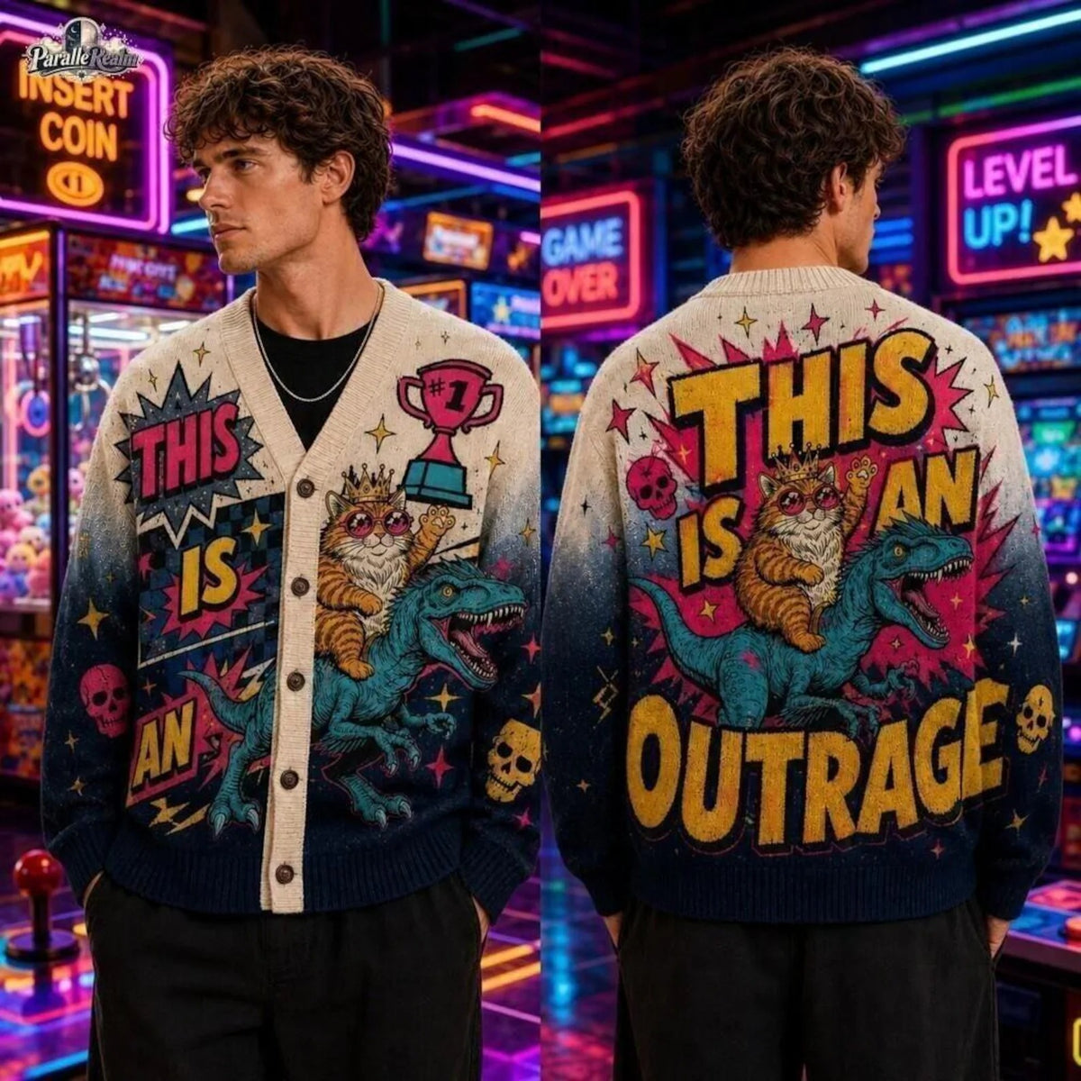 This Is An Outrage Knitted Cardigan