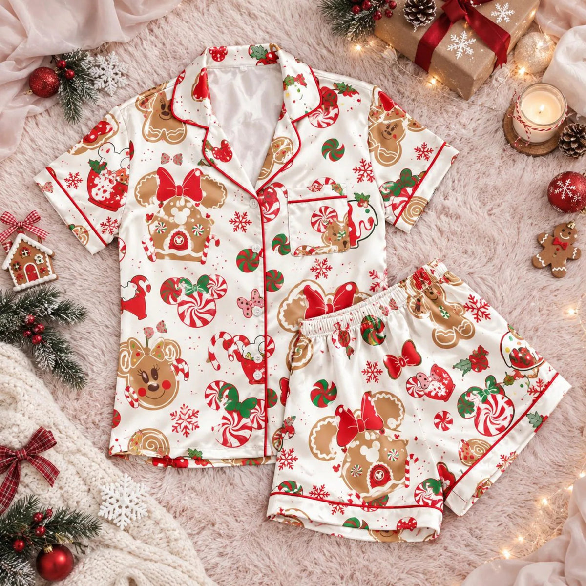 Mickey Minnie Gingerbread Pajamas