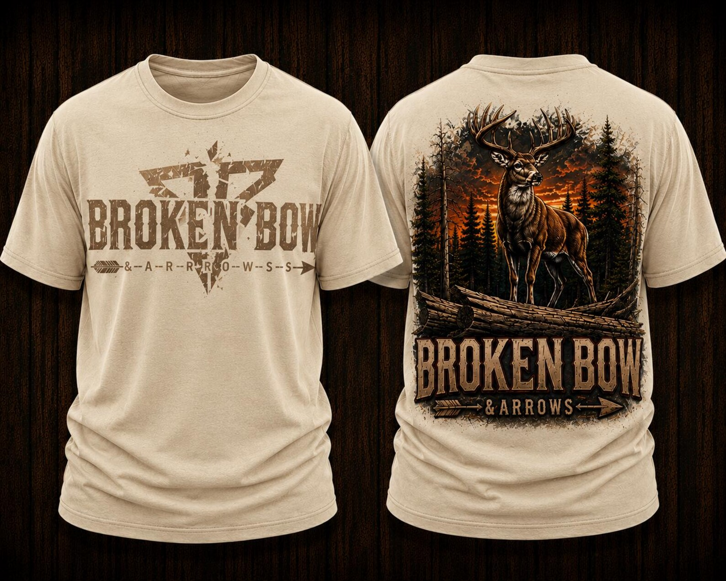 Sunset Buck Hunting Outdoor Cotton Shirt TH3000