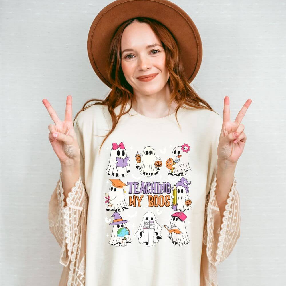 Teaching My Boos Halloween Comfort color T-Shirt
