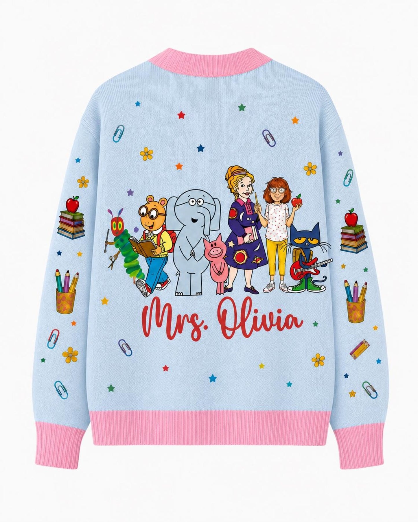 Personalized Teacher Cardigan Sweater-I Still Read Children’s Books