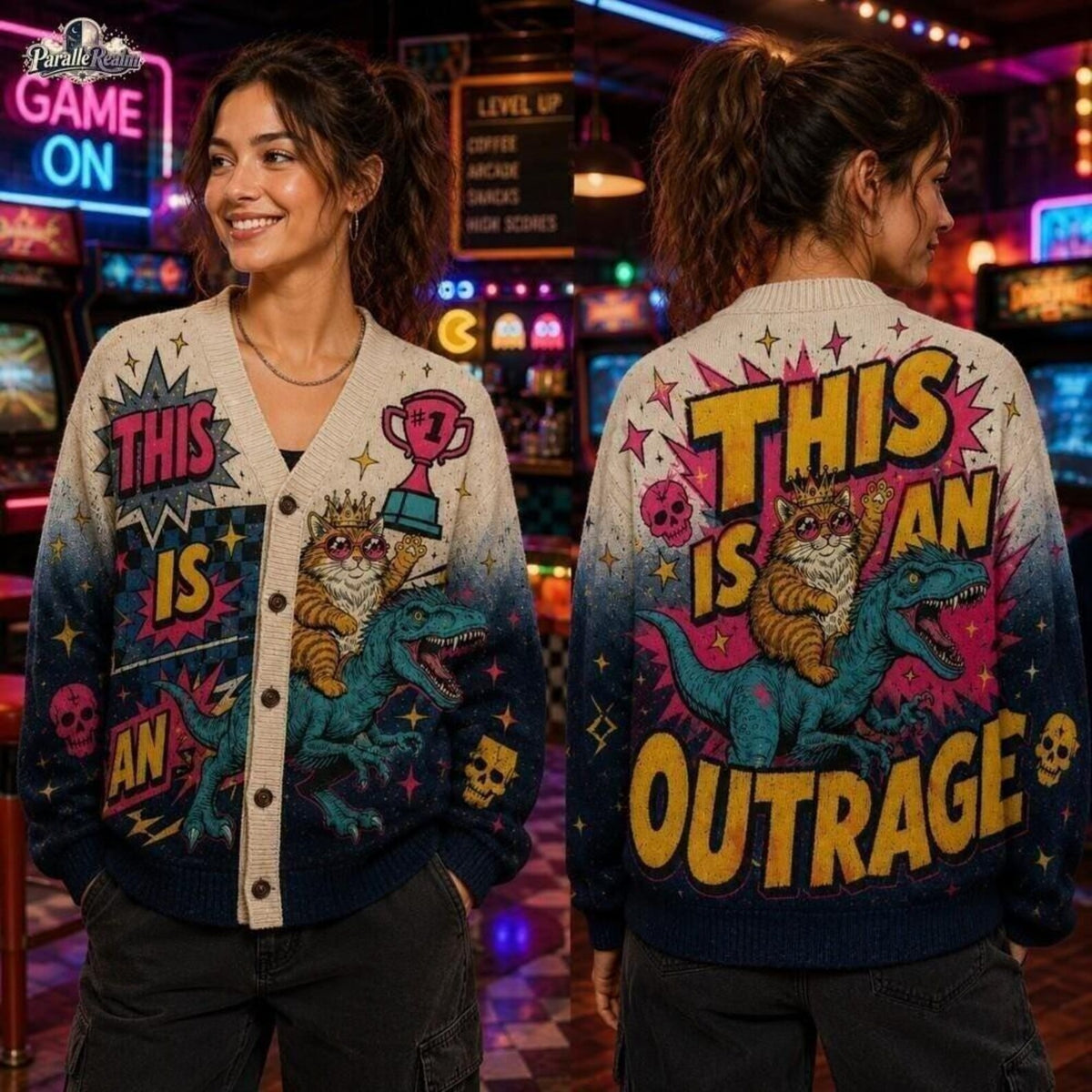This Is An Outrage Knitted Cardigan