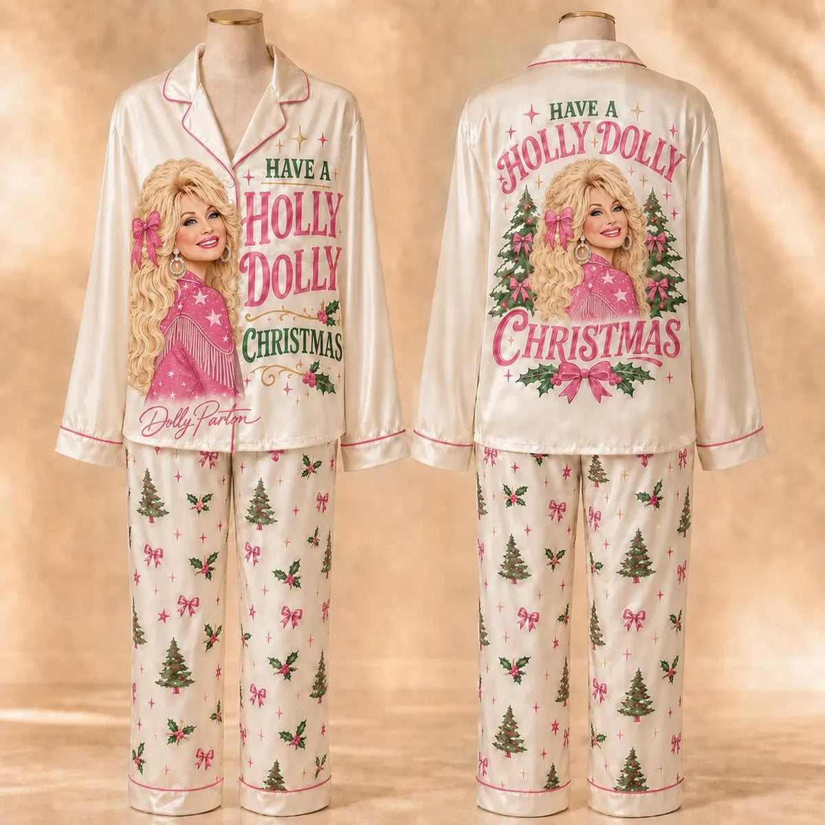 Have a Holly Dolly Pink Pajama Set
