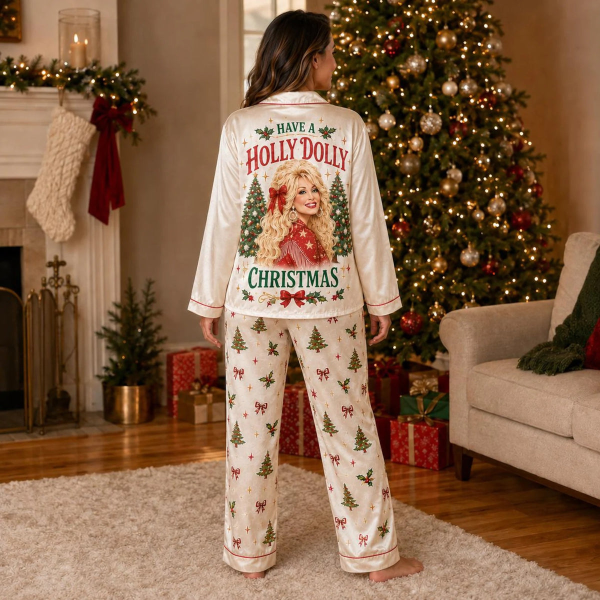 Have a Holly Dolly Red Pajama Set