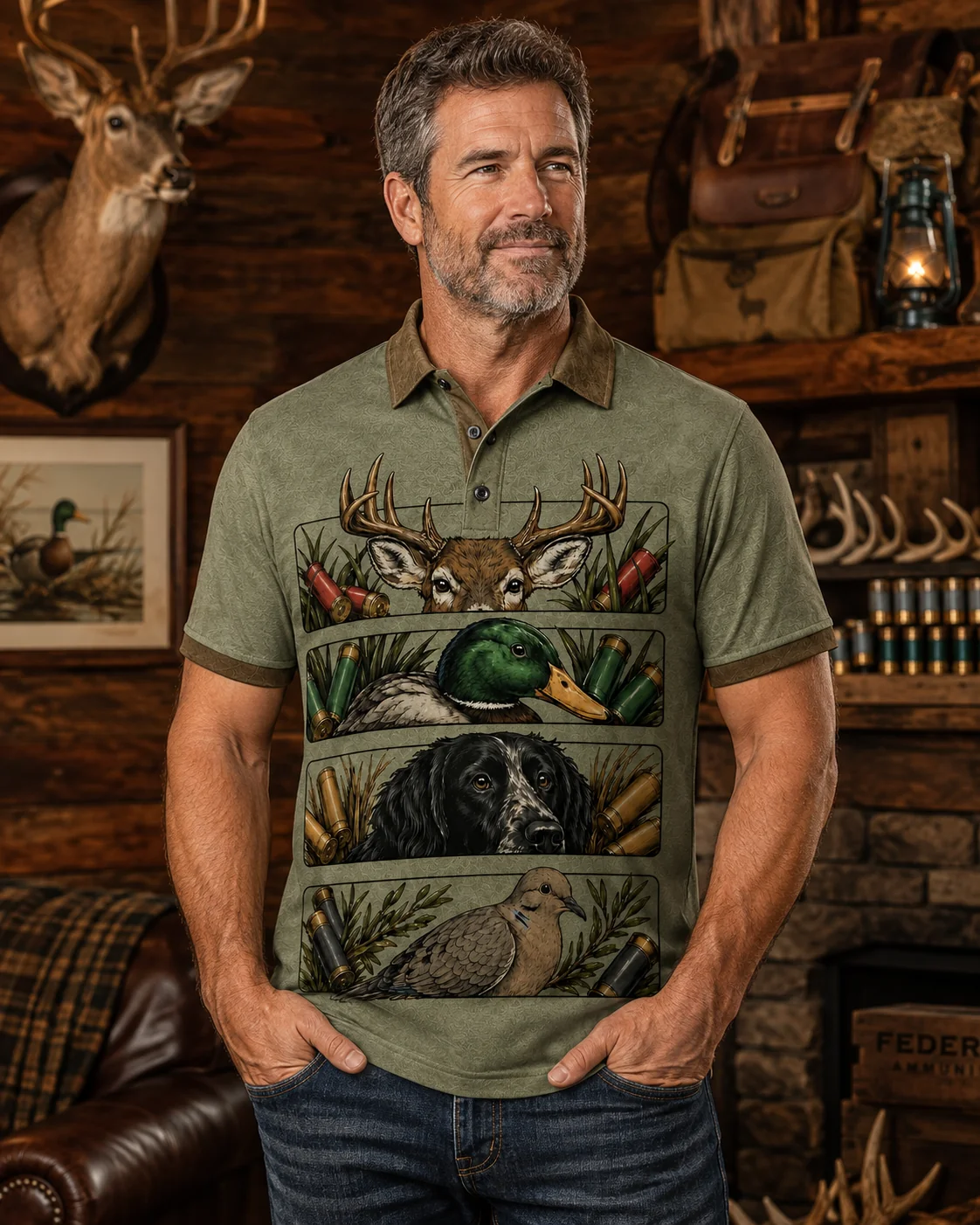 Duck Deer & Dove Hunting Polo Shirt TH302