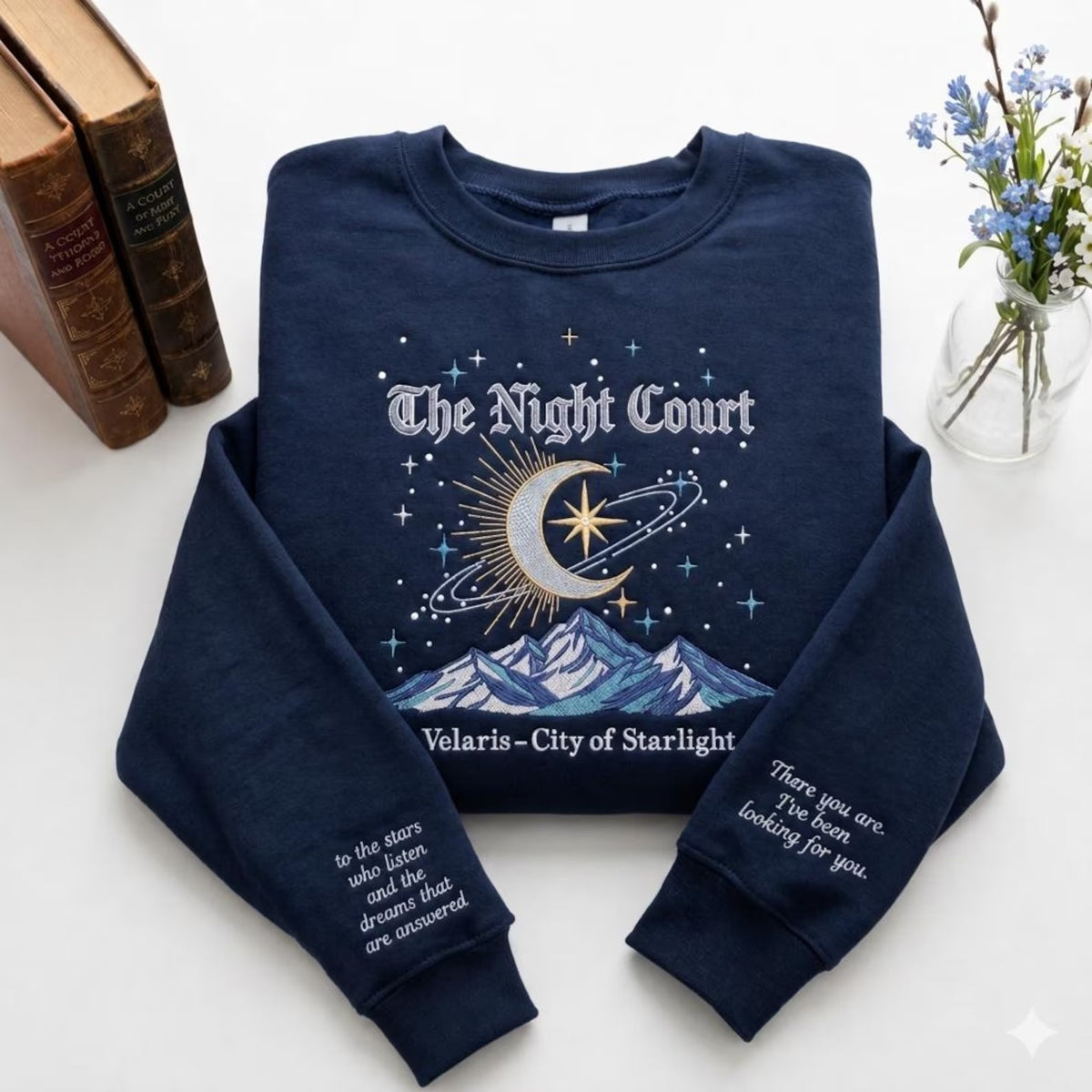 The Night Court Embroidered Sweatshirt Fantasy Book Lover Gift