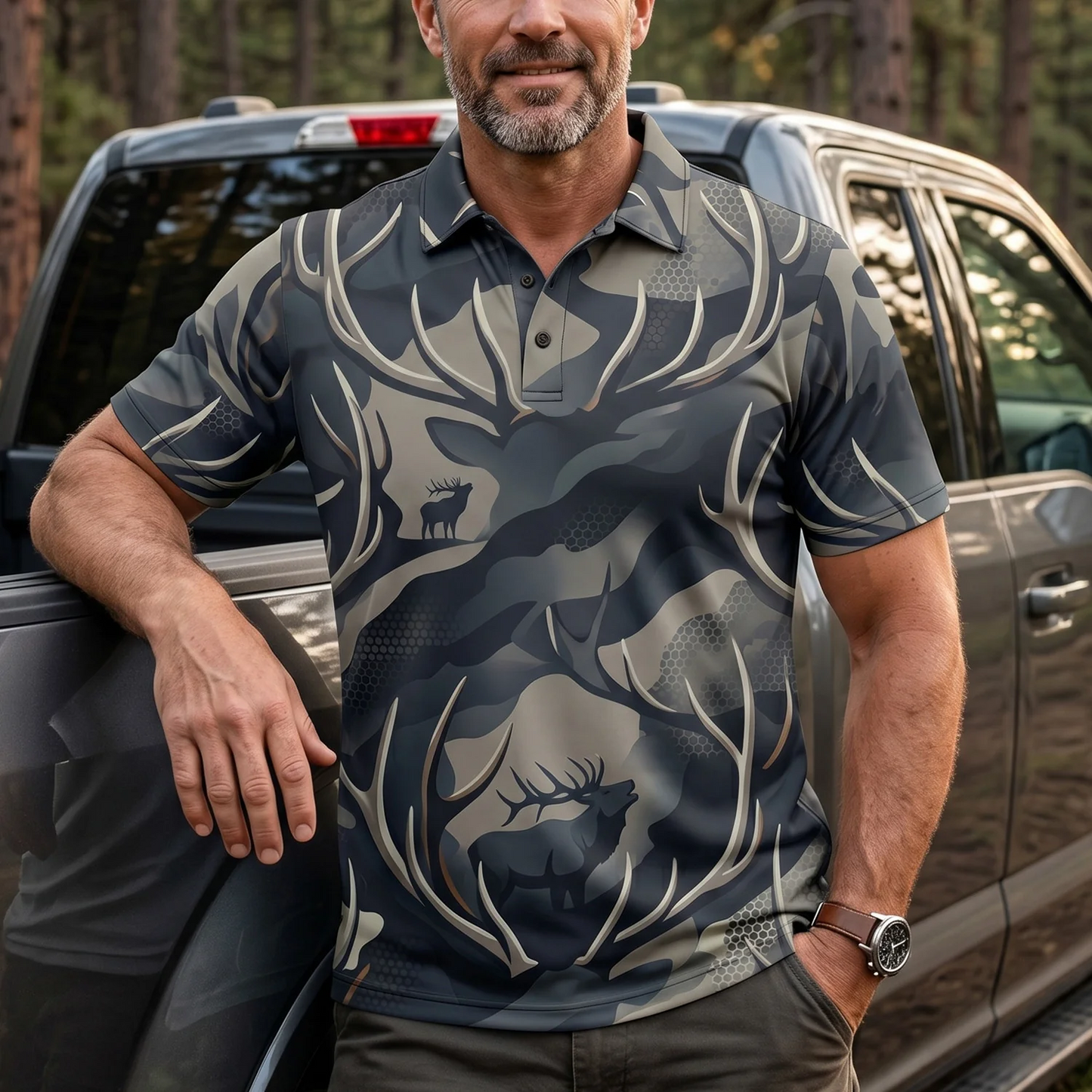 ELK Hunting Polo Shirt TH3005